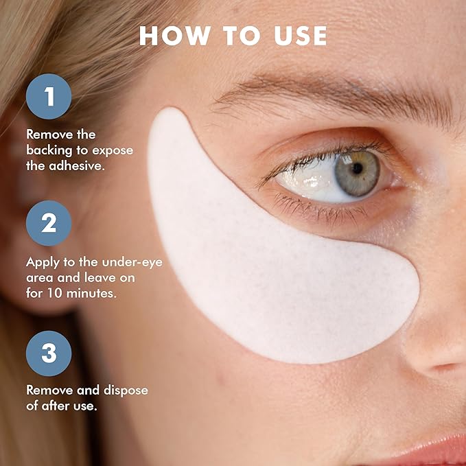 skyn ICELAND Hydro Cool Firming Under Eye Patches with Peptides and Coenzyme Q10 Instant Cooling Relief for Tired Puffy Eyes, 4 Pairs