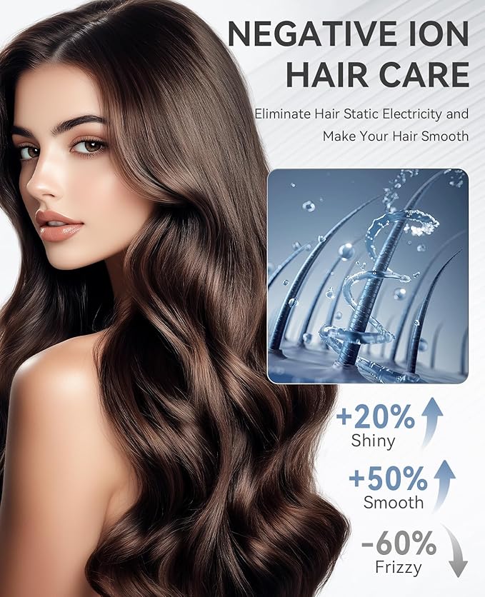 Hair Dryers for Women, CONFU Hair Dryer with Diffuser, Blow Dryers for Men, Hairdryer with Diffuser Attachment, Portable Lightweight Fast Drying Negative Ion Hairdryer for Home