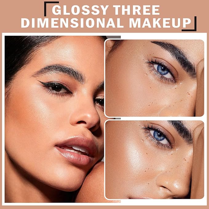 Body Hair Glitter Powder Highlighter Makeup Powder Polvo de Hadas Natural Enhance Facial Contours Lightweight Long-lasting Shimmer Face Body Makeup-Pearl White