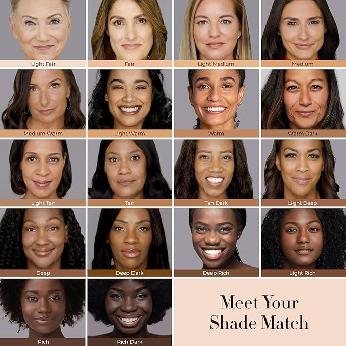 LUMINESS Silk Airbrush Spray Foundation & Buffing Brush Kit – Full Coverage Foundation & Dual-Sided Buffing Brush - Buildable Coverage, Anti-Aging Formula Hydrates & Moisturizes (Shade - Light Deep)
