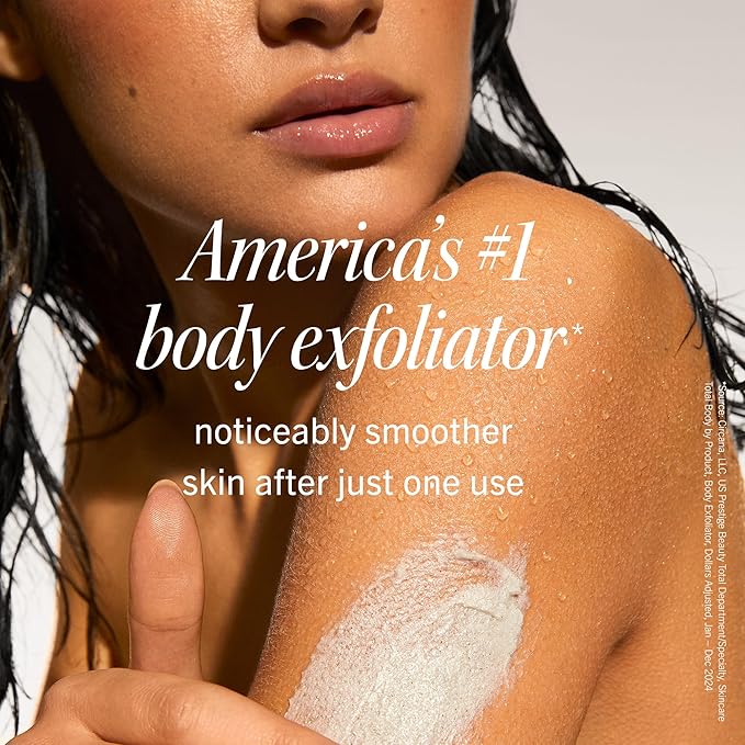First Aid Beauty - KP Bump Eraser Body Scrub with 10% AHA, Keratosis Pilaris Skin Exfoliater with Glycolic and Lactic acids, Helps Reduce Chicken Skin Bumps, Safe for Sensitive Skin, 4 oz