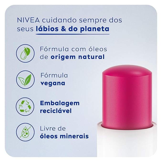 NIVEA Cherry Shine Lip Moisturizer Deep Hydration 4, 8g, Nivea, Cherry