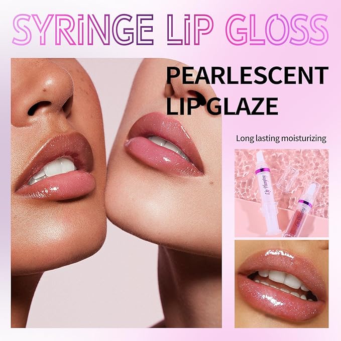 Lip Plumper Booster,Plumping Lip Gloss Spicy Lifter Shimmer Oil Hydrating High-Shine Volumizes Fuller Lip Glass Mirror Glaze Plump and Pout Lip Plumper Nourishing for Women Girls Makeup#1