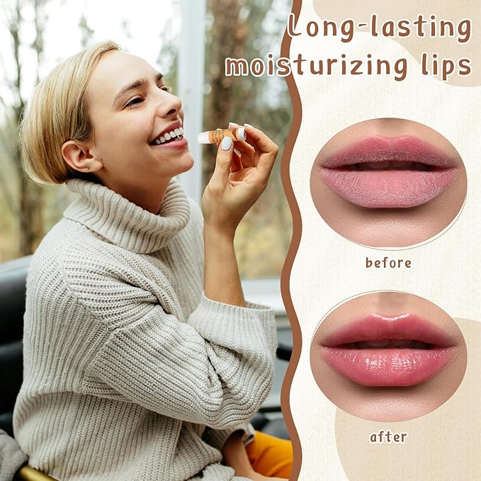 Mental Health Awareness Gifts Lip Balm Bulk Inspirational Lip Balm with Positive Daily Affirmation Cards Self Care Gifts Gifts for Women Men Stress Relief Family Reunion Favor(10 Sets)