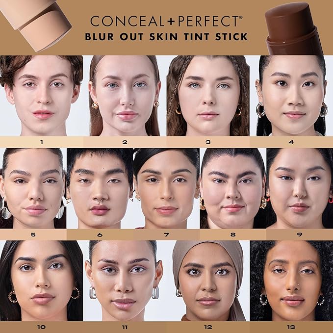 Milani Conceal + Perfect - Skin Tint Stick, Blur Out Tinted Moisturizer Makeup, Shade 014