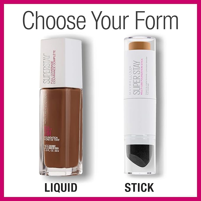 Maybelline New York Super Stay Foundation Stick for Normal To Oily Skin, Warm sun, 0.25 Ounce