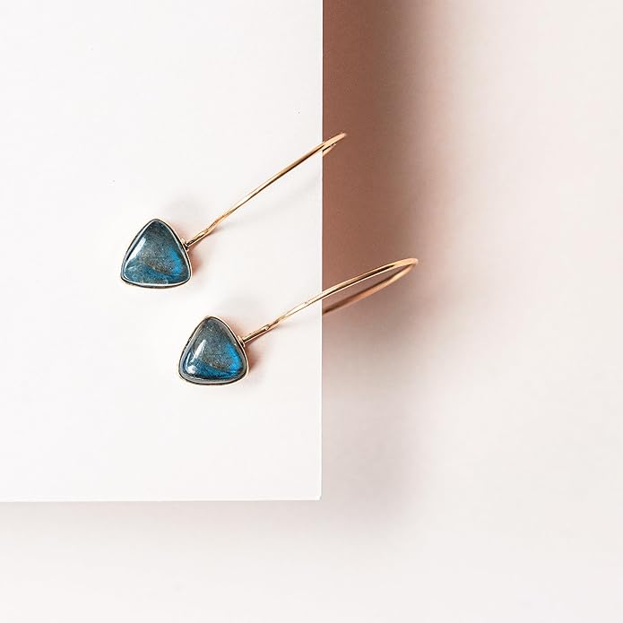 AYANA Healing Crystal Earrings for Women - Handmade Drop Earrings with Ethically Sourced Authentic Gemstones | Birthstone Jewelry for Women Trendy