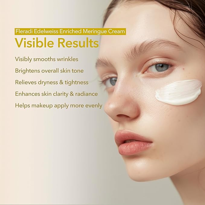 Edelweiss Face Cream for Women and Men – Korean Night Moisturizer with 30% Edelweiss Extract (Natural Power), Deep Hydration for Dry Skin (Advanced Barrier Care)