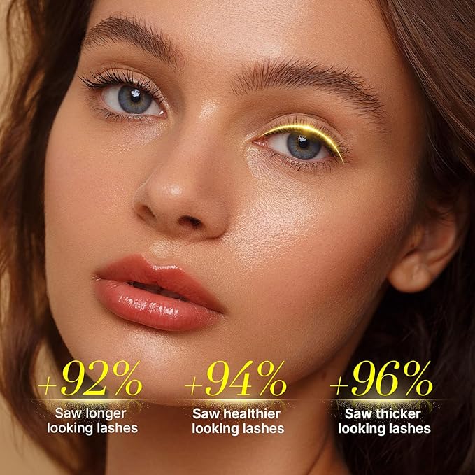 Eyelash Growth Serum with Advanced Formula: Rapid Eye Lash Enhancing Serum for Eyelash and Eyebrow Growth in 3-4 Weeks - Boost Longer Thicker and Fuller Lashes 3ML