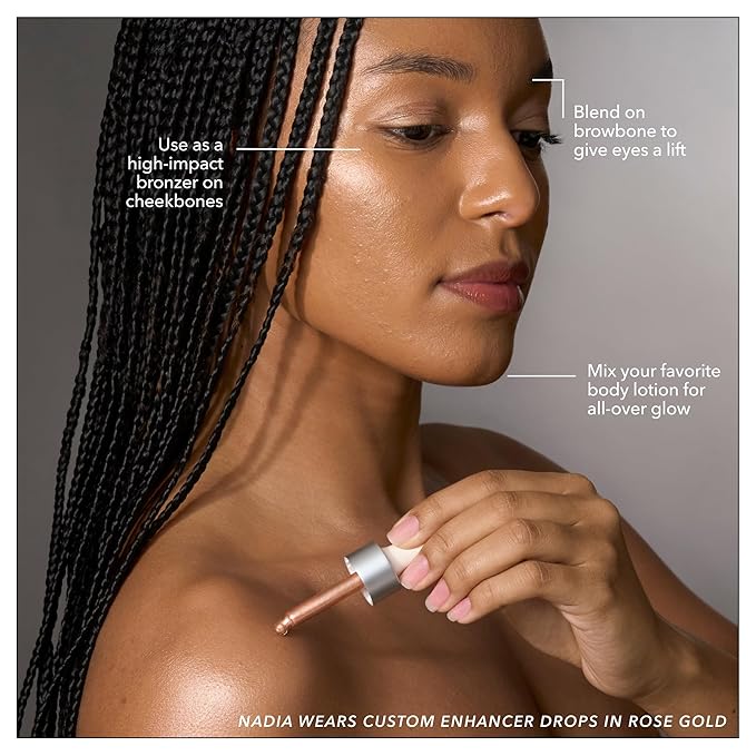 COVER FX Custom Enhancer Drops - Moonlight : Champagne Finish - 15mL - Radiant Glow - Liquid Highlighter