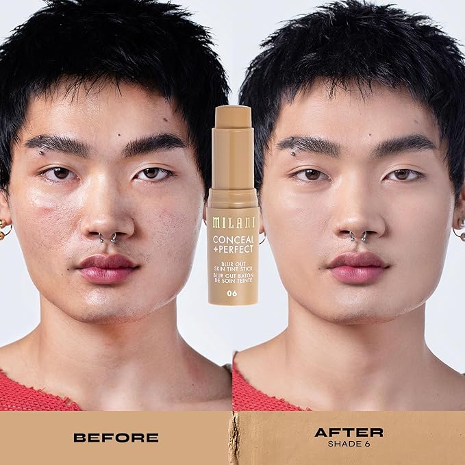 Milani Conceal + Perfect - Skin Tint Stick, Blur Out Tinted Moisturizer Makeup, Shade 006