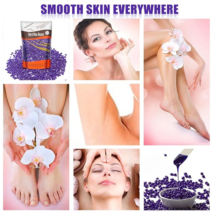 Hard Wax Beads for Hair Removal, Wax Beans for Sensitive Skin, 10 Oz/bag (Lavander), Ideal for Brazilian Waxing, Pearl Wax for Eyebrow, Bikini, Legs At Home