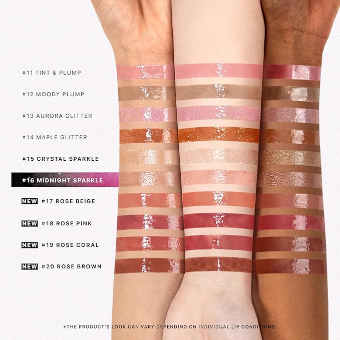 Nature Republic HONEY MELTING LIP GLITTER & PLUMPING (16 MIDNIGHT SPARKLE) SOFT LIP STICK Moisturizing Gloss, Volumizing formula, Color changing Sheer tint, Shine Glimmer Finish, korean make up