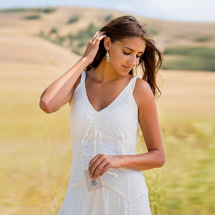 AYANA Healing Crystal Earrings for Women - Handmade Drop Earrings with Ethically Sourced Authentic Gemstones | Birthstone Jewelry for Women Trendy