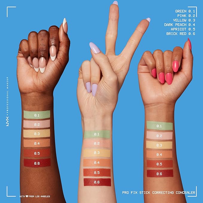 NYX PROFESSIONAL MAKEUP Pro Fix Stick Correcting Concealer, Buildable Medium Coverage Concealer Stick - Brick Red