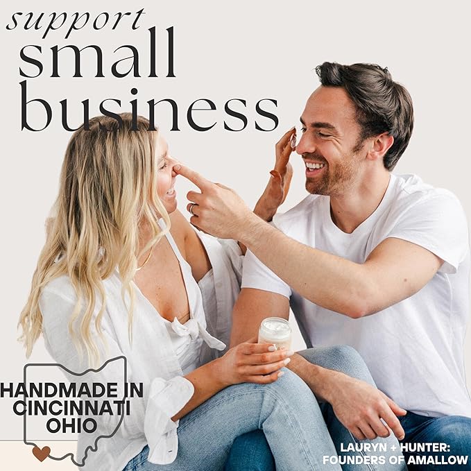 Amallow 100% Grass Fed Beef Tallow for Skin Care - Face + Body - Whipped Moisturizer - Natural Lotion, 4 FL. oz. (Orange Creamsicle)