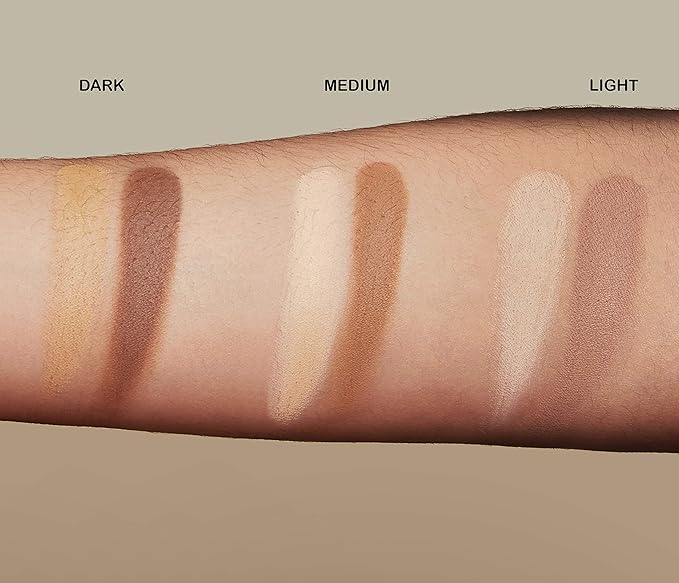 Jecca Blac Sculpt and Soften Contour Palette, Creamy Formula with Natural Finish, Medium Coverage, Gender Neutral and LGBTIQA+ Inclusive Make Up, Dark, 12g