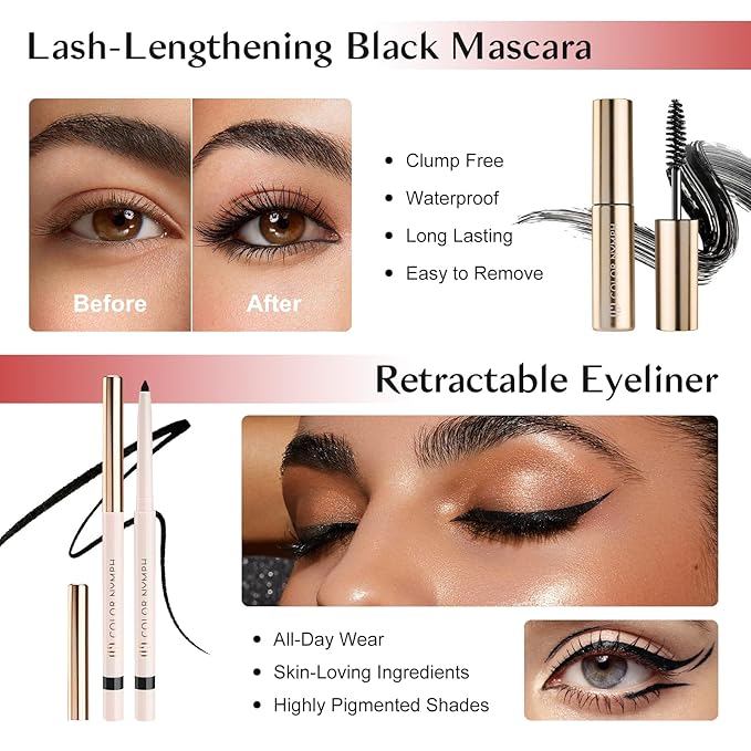 Color Nymph All In One Makeup Kit For Teenager Girls, Beginners Makeup Set For Teens Full Kit Cosmetic Set Girl Make up Kit For Girls 18 color eyeshadow 4 color Glitter & Lipgloss Blush Mirror - Red