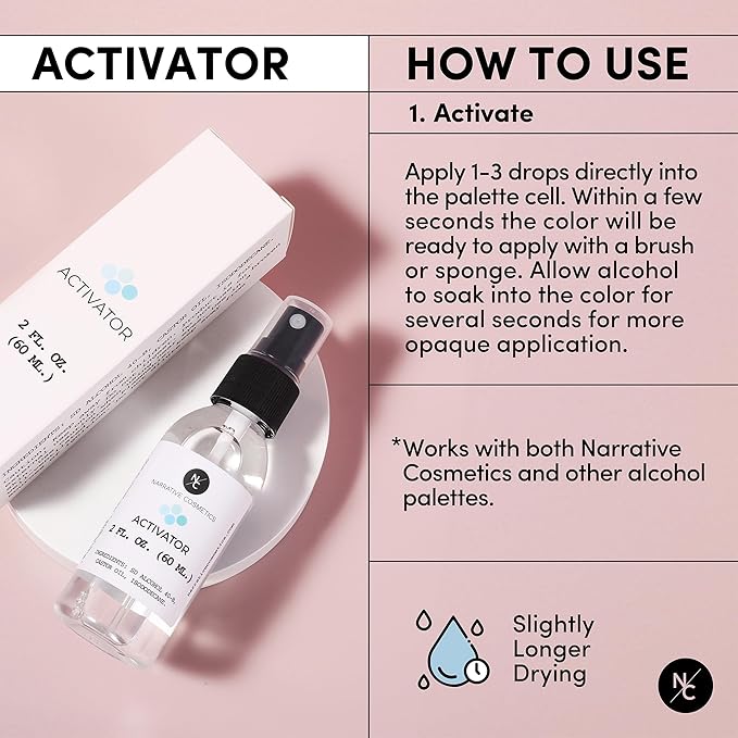 FX Alcohol-Activated Palette, Activator, and Remover Kit, Professional SFX Makeup Set Multicolor