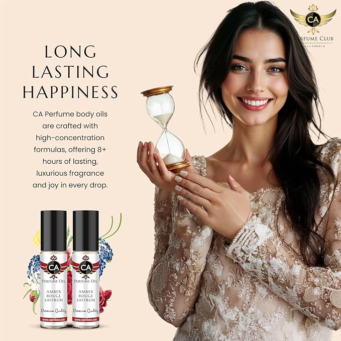 CA Perfume Impression of Santal Blush For Women Replica Fragrance Body Oil Dupes Alcohol-Free Essential Aromatherapy Sample Travel Size Concentrated Long Lasting Attar Roll-On 0.3 Fl Oz/10ml
