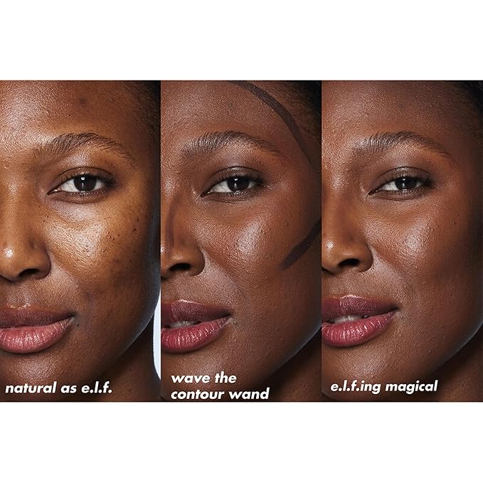 e.l.f. Halo Glow Contour Beauty Wand, Liquid Contour Wand For A Naturally Sculpted Look, Buildable Formula, Vegan & Cruelty-free, Tan/Deep