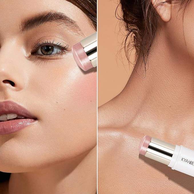 Dewy Highlighter Makeup, Highlighter Makeup Stick for Face and Body, Radiant & Shimmer Glow, Buildable Color for All Day | Vegan & Cruelty-Free | Rose Bronze Gold 15g/0.53fl.Oz