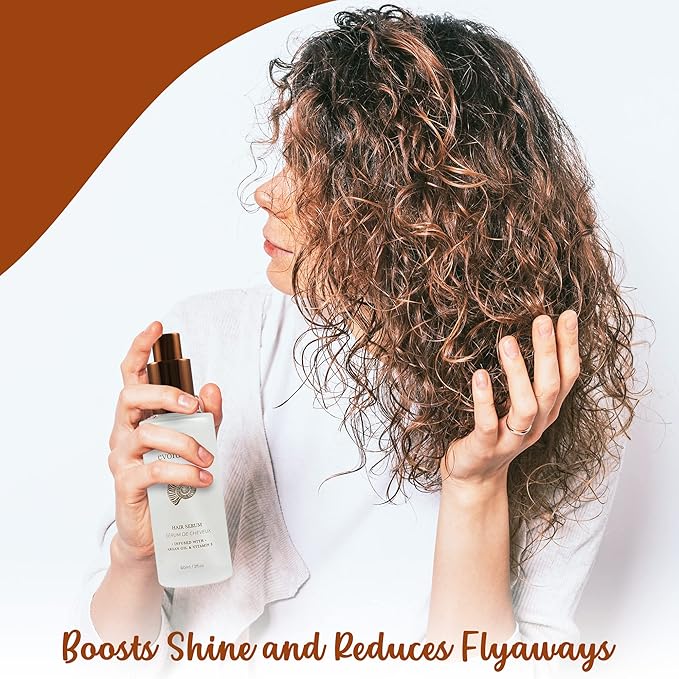 HerStyler Evolution Argan Oil Serum - Vitamin E Nourishing Treatment to Soften Dry Hair, For Hair Straightening With Aloe Vera (2 Pack)