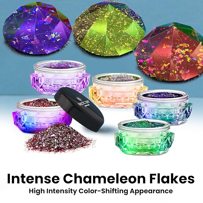 Chameleon Flakes & Chameleon Aurora Opal Flakes - Chameleon Flakes for Resin, Nails - Chameleon Mica Powder for Epoxy Resin, Paint