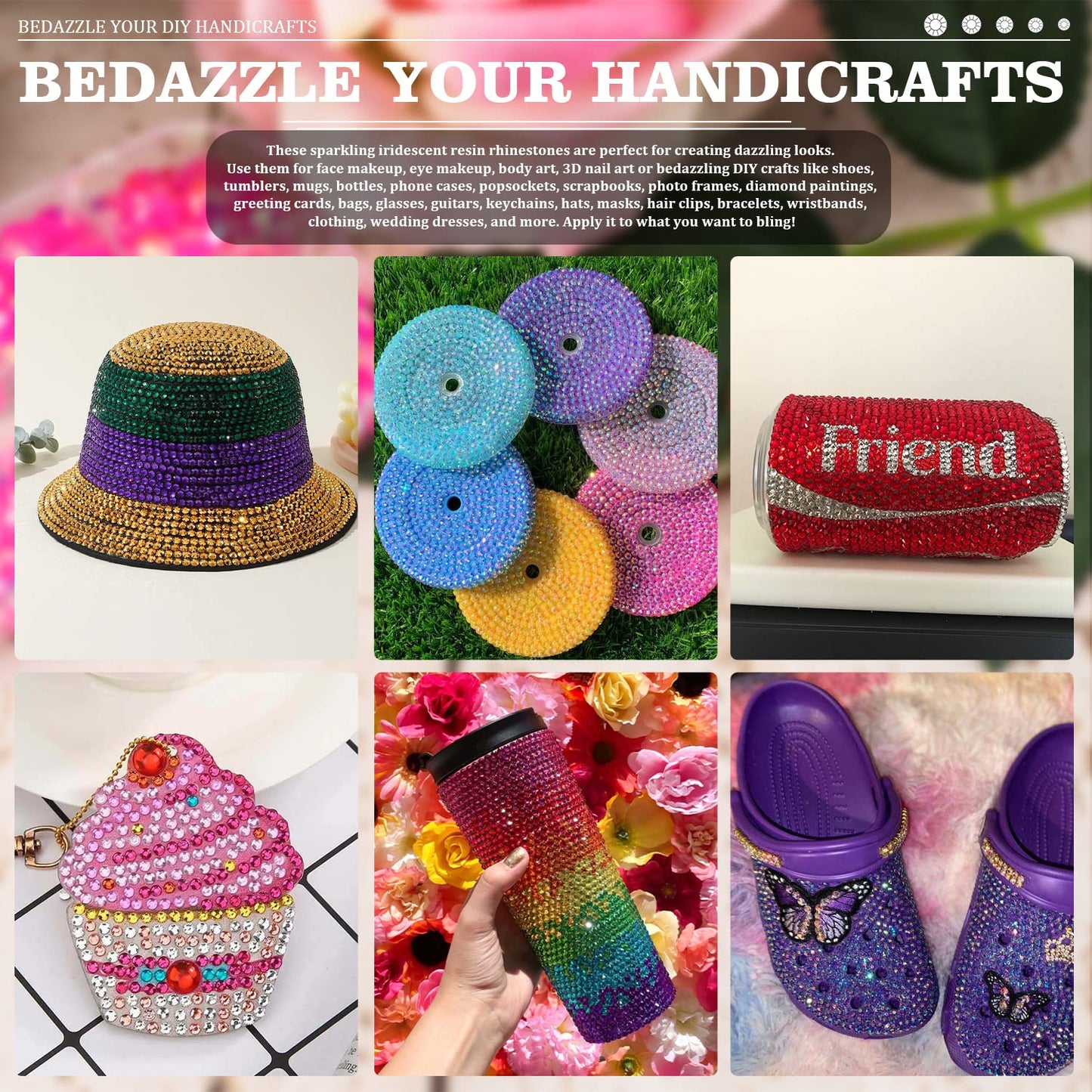 Resin Rhinestones Crafting, 2/3/4/5/6mm Flatback Jelly Rhinestones, 3 Box Dark Purple AB Non Hotfix Crystal Gems for Bedazzling Crafts Mugs Tumblers Clothes Makeup Nail