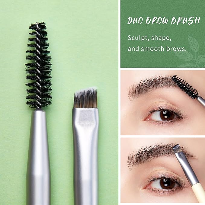 Jessup Eyeshadow Brush Set 8pcs Eye Makeup Brushes Premium Cruelty-Free Eyeshadow Blending Concealer Eyebrow Eyeliner Spoolie Brush Kit T328