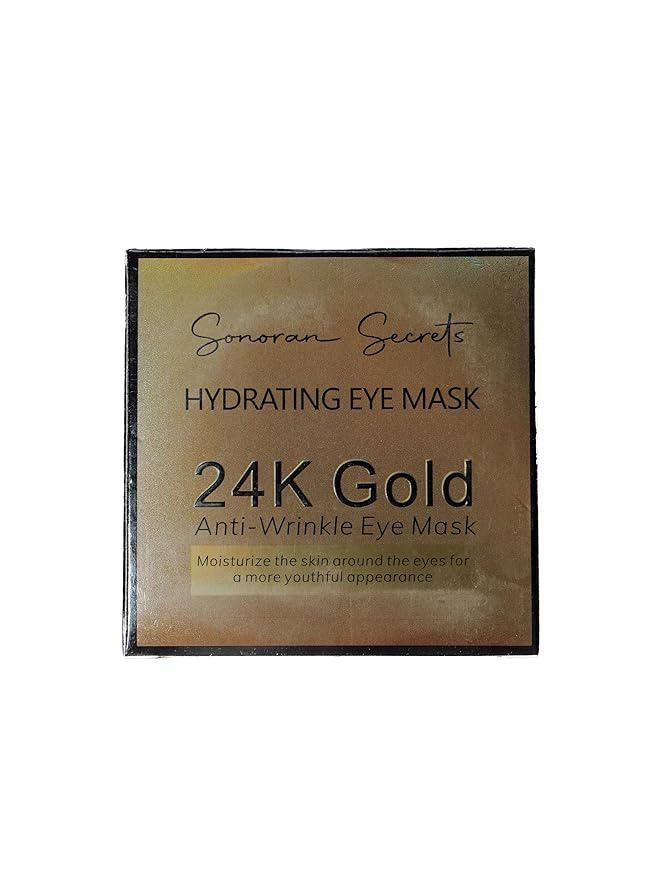 Golden 24K Radiant Under Eye Gel Mask (30 Pairs) Rejuvenating, Hydrating, Moisturizing Therapy for Under Eye Wrinkles, Dark Circles, Puffy Eyes, Refreshing, Revitalizing, Travel