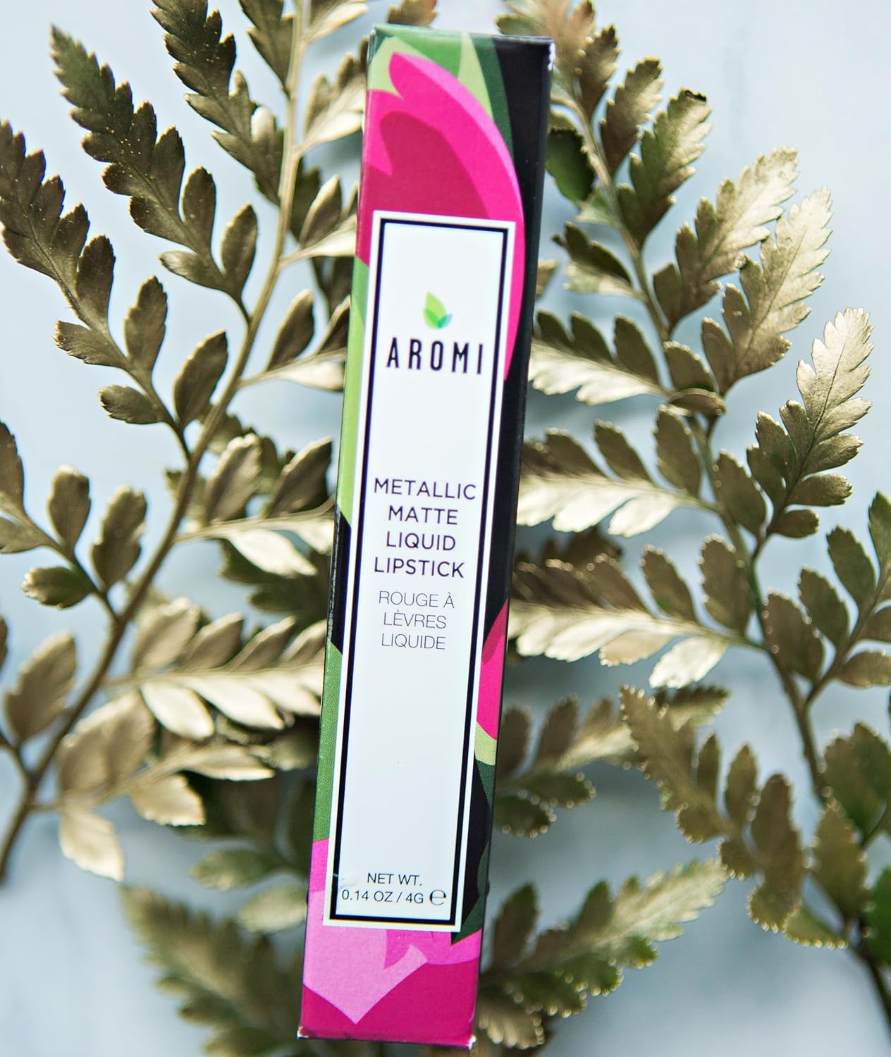 Aromi Tan Metallic Liquid Lipstick | Sepia Bronze Lip Color with Shimmery Finish, Vegan, Cruelty-free, Long-Lasting, Smudge-Proof, Handmade (Peachy Tan)