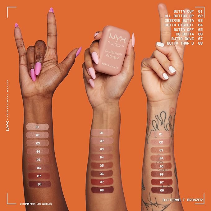 NYX PROFESSIONAL MAKEUP Matte Buttermelt Bronzer, Longwear Face Makeup with Up to 12 Hours of Wear, Vegan Formula - Deserve Butta