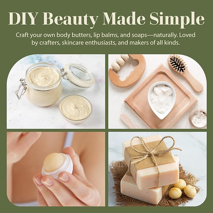 era of nature Organic Unrefined Raw Mango Body Butter Block 32oz - Moisturizing Mango Seed Raw Butter Bar for Skin & Hair, DIY Lip Balm Base, Cream, Soap & Lotion Making Supplies, Personal Skincare