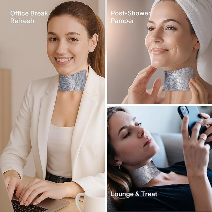 depology Tightening and Lifting Neck Wrinkle Patches with Cream, PDRN Deep Collagen Neck Mask, Firming Patch with PDRN、Collagen and Niacinamide Cream