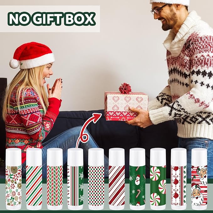 50 Pcs Lip Balm in Bulk Gift Set Moisturizing Lip Moisturizer Candy Themed Baby Shower Favors Candy Themed Gifts with Assorted Fruit Flavors for Women Men Dry Chapped Lips Christmas Gifts