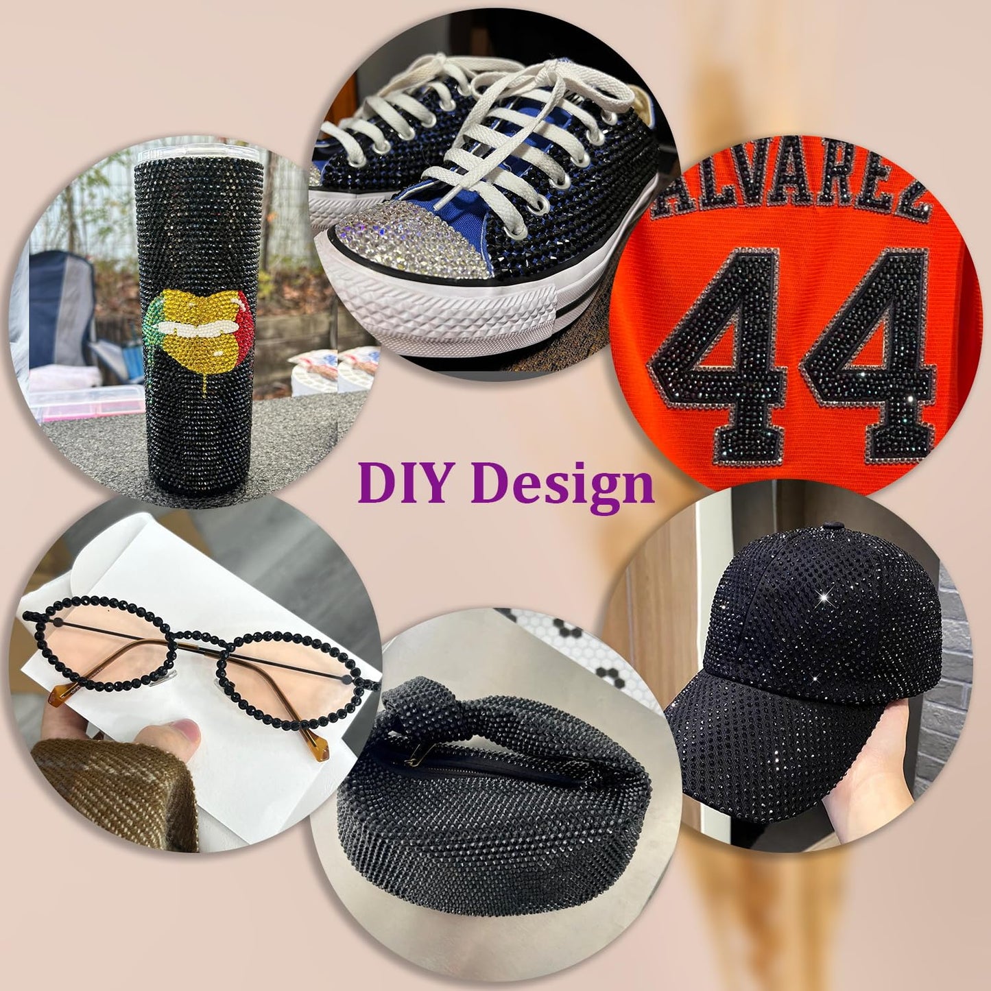 Resin Jelly Rhinestones for Crafting with B7000 Jewelry Glue, 2 Boxes Black Flatback Crystals with 3Pcs 10ml Glue, Bedazzling Non Hotfix Gems for DIY Tumblers Clothing Shoes Manicure