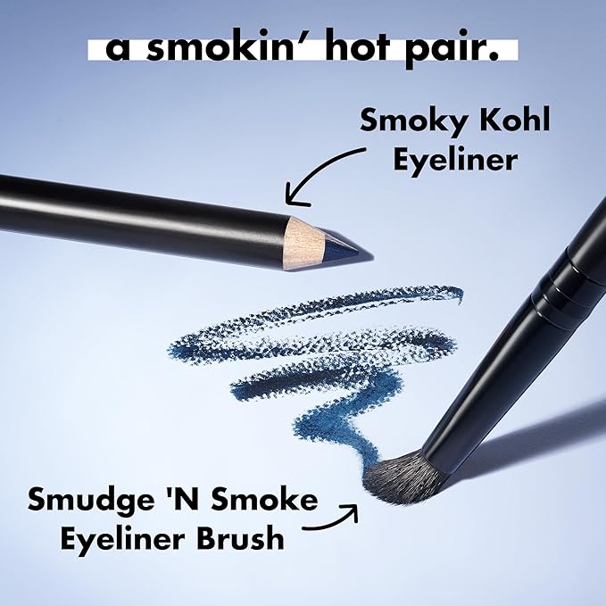 e.l.f. Smudge 'N Smoke Eyeliner Brush, Multi-Use Eyeshadow & Eyeliner Brush For Creating A Perfect Smoky Eye, Vegan & Cruelty-Free