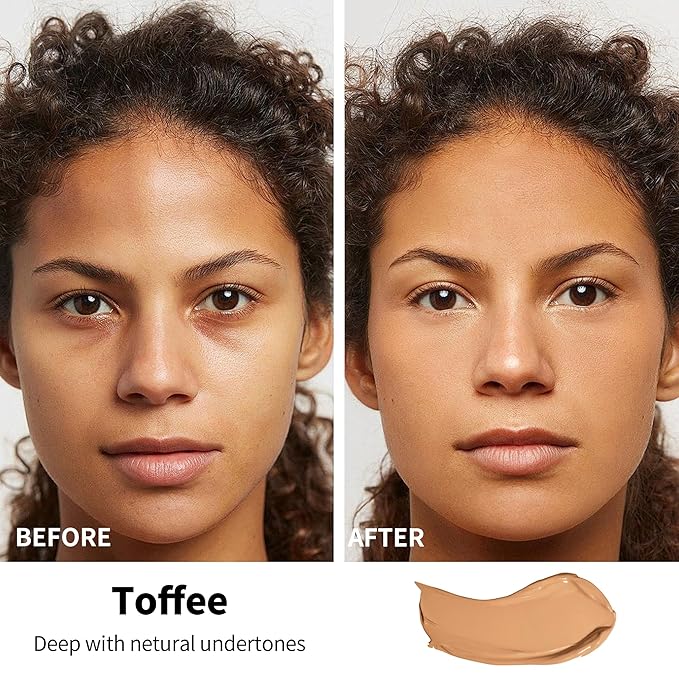 FV Waterproof Foundation, Lightweight & Medium Coverage Foundation with Matte Finish, Oil Control Long Lasting Liquid Foundation Makeup for Oily Normal Skin (Toffee)