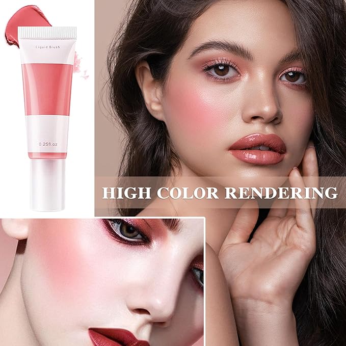 2 Colors Blush Stick,Multi-Use Cream Blush,Waterproofing Highly Pigmented Makeup Stick,Moisturizing Makeup Cream Set A8
