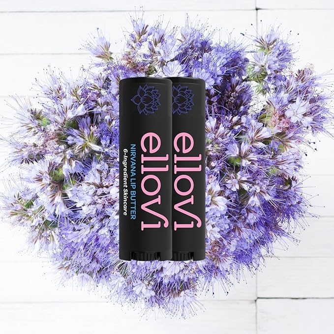 Natural Lip Butter Lip Balm - Nirvana - Pure Enough to Eat - Made With Just 6 Vegan Ingredients - 100% Natural & Organic Moisturizing Lip Care for All Day Hydration (2-Pack)