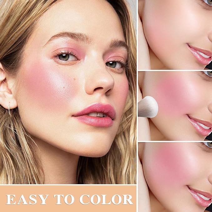 2 Colors Blush Stick,Multi-Use Cream Blush,Waterproofing Highly Pigmented Makeup Stick,Moisturizing Makeup Cream Set A8