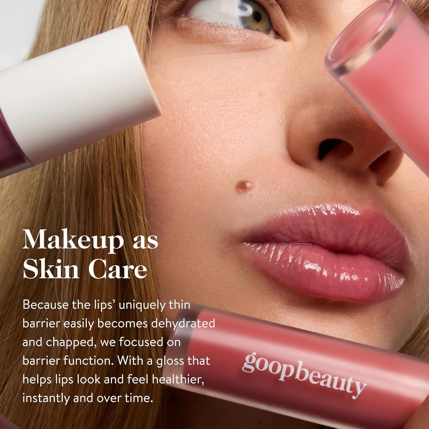 goop Beauty Hydra-Barrier Gel Gloss | Hydrating Lip Gloss to Moisturize & Plump Lips | Hyaluronic Acid & Vitamin E | Lilac - Sheer Amethyst | 0.13 oz