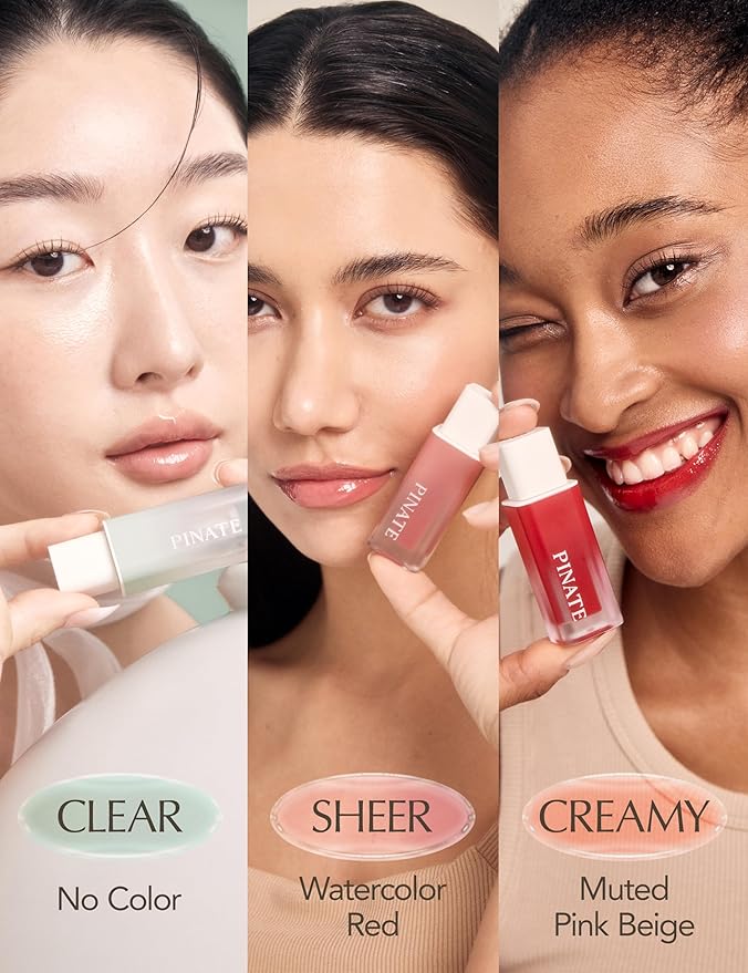 Natural Bloom Korean Lip Oil Serum 0.14 fl oz | Moisturizing Lip Booster Plumping Oil Serum Enriched w/Camellia & Safflower Oils | Non-Irritating Clear Lip Gloss with Glazed Finish (Clear Dew)