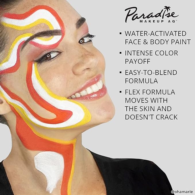 Mehron Makeup Paradise Makeup AQ Refill Size | Stage & Screen, Face & Body Painting, Cosplay, and Halloween | Water Activated Face Paint, Body Paint, Cosplay Makeup .25 oz (7 ml) (LIGHT BLUE)