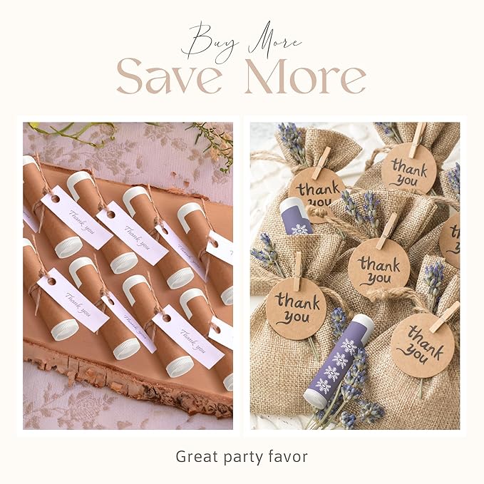 Lip Balm Bulk Unlabeled - Made in USA Bulk Chapstick - Natural Ingredients Vitamin E Shea Butter - Custom Chapstick Bulk For Party & Wedding Favors (18 Count, Peppermint)