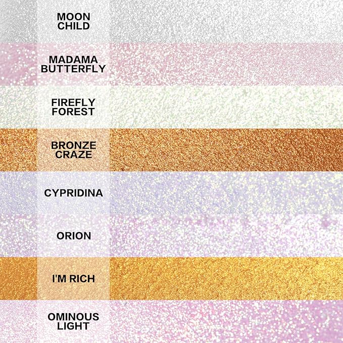 FOCALLURE Starfall Glowing Liquid Highlighter, Shimmering Body Oil, Non-Sticky Shimmer Liquid Luminizer, Non-Greasy, Face & Body Glitter Makeup for Costumes, Cosplay, Rave Festival, BRONZE CRAZE