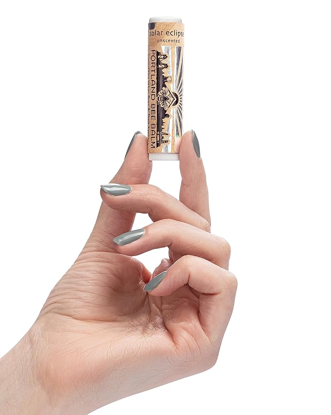 Portland Bee Balm Solar Eclipse All Natural Handmade Beeswax Based SPF 15 Lip Balm, 24 Count