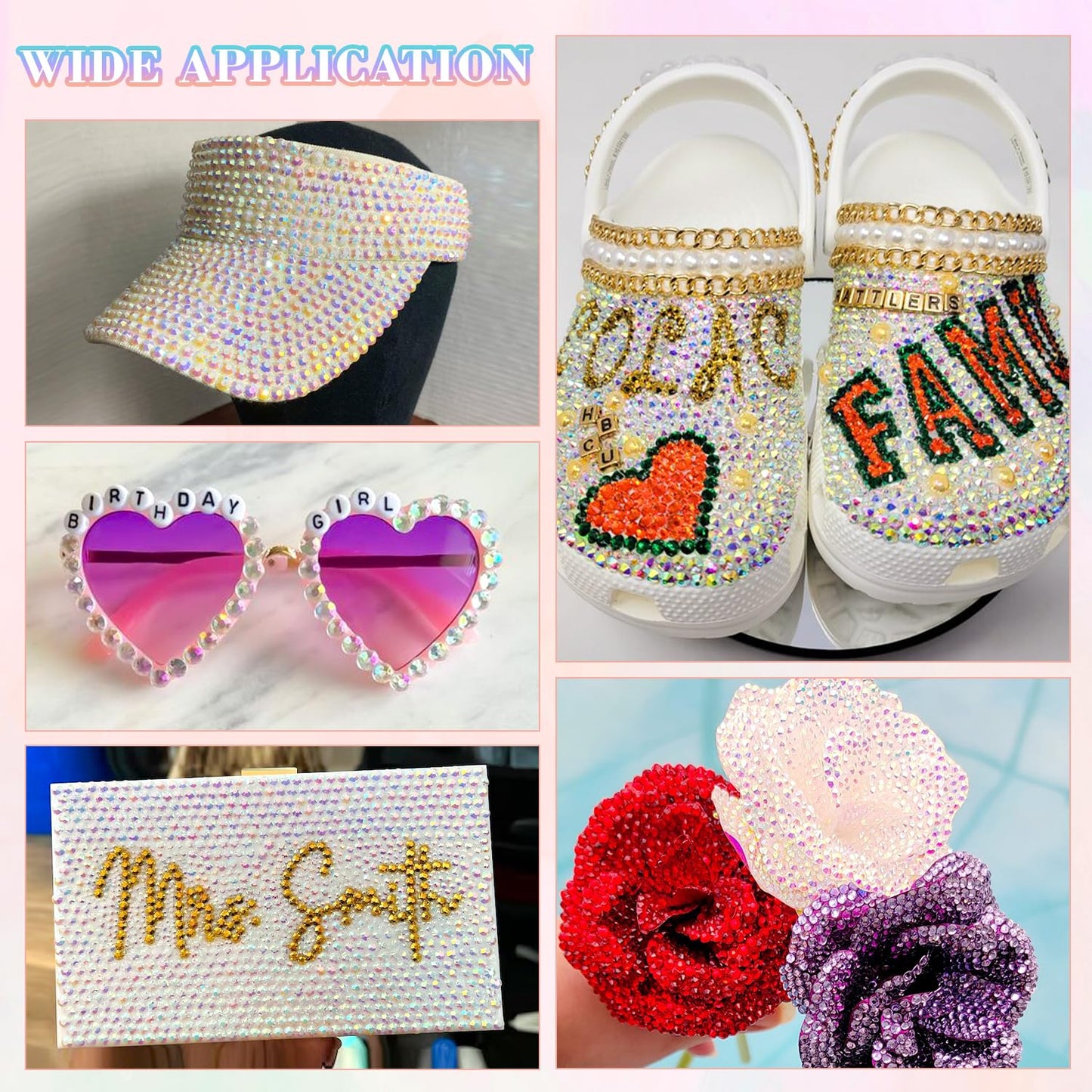 30000Pcs Resin Transparent AB Rhinestones for Bedazzling Crafting with b7000 Jewelry Glue, Bulk Flatback Gems Bedazzler Kit for Crafts Clothes Shoes Fabric Nail Diamond Art, Assorted Size 2/3/4/5/6mm