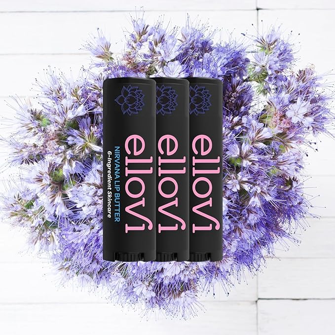 Natural Lip Butter Lip Balm - Nirvana - Pure Enough to Eat - Made With Just 6 Vegan Ingredients - 100% Natural & Organic Moisturizing Lip Care for All Day Hydration (3-Pack)